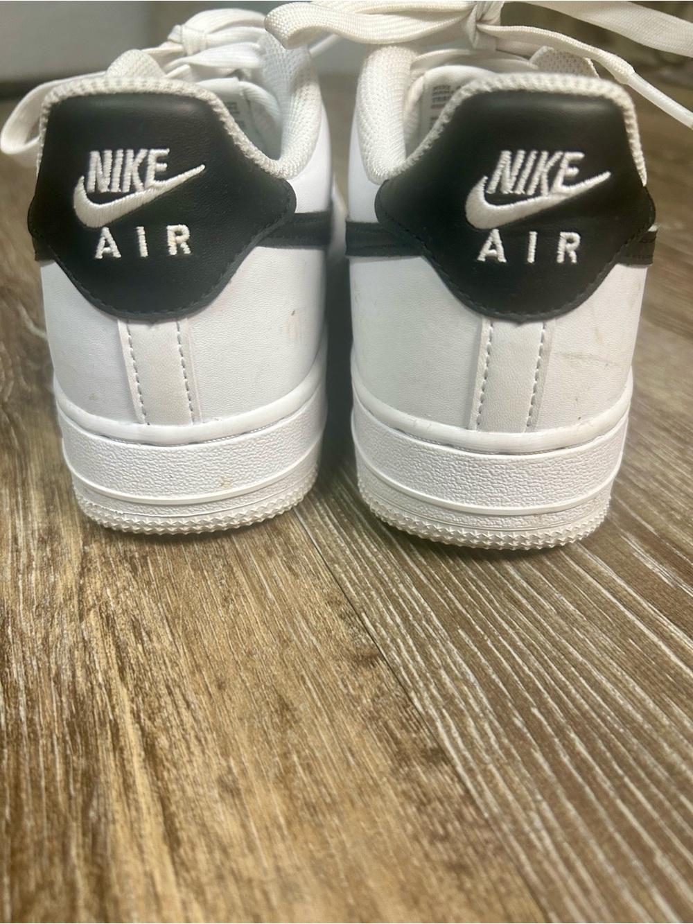 Nike Kids' White and Black Air Force Ones, size 5Y